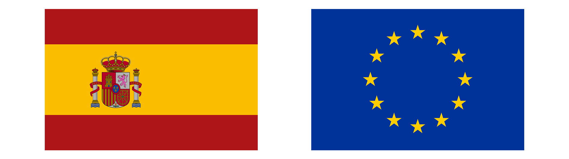 Flag of Spain and the European Union